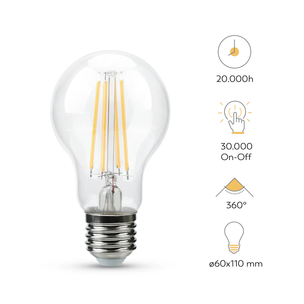 Bombilla Led Filamento Clear Estándard E27 Regulable Cri90 - Image 3