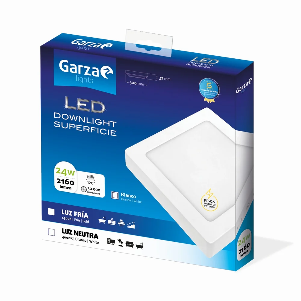 Downlight de Superficie Cuadrado Blanco - Image 9