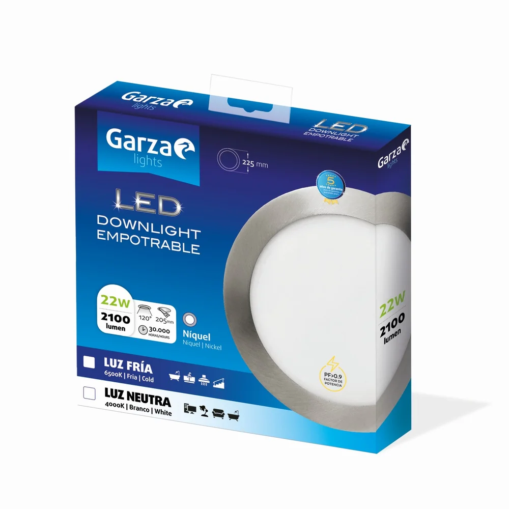 Downlight Empotrable Circular Extraplano Nickel - Image 205